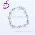 Wholesale micro pave zircon 925 sterling silver fashion bracelet